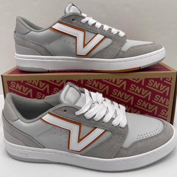 Vans Men’s Sneakers Orange Accents Lowland 2.0Tri-Tone Grey/OrangeVN000D6RGOR
